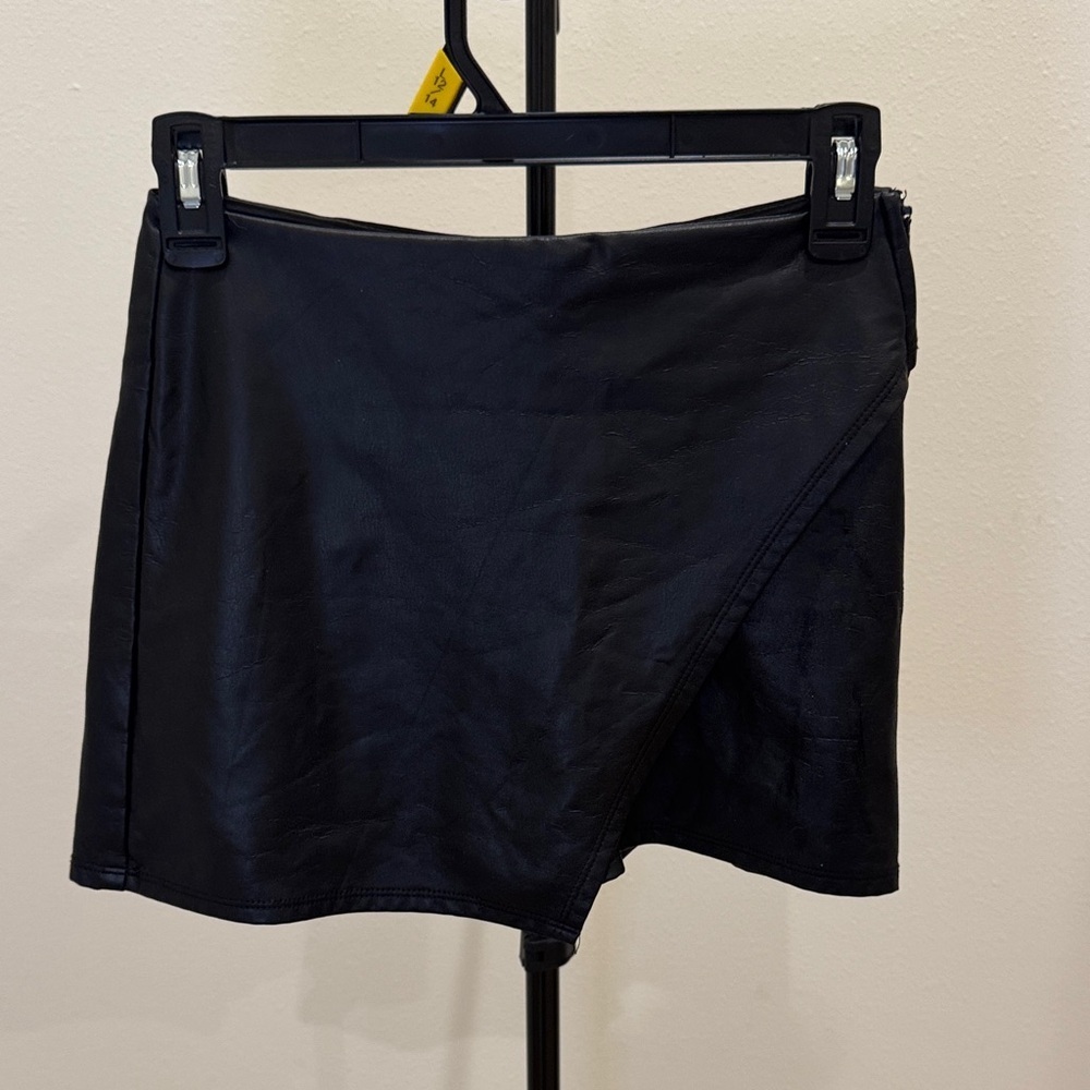 Altar'd State Black Faux‎ Leather Mini Skirt